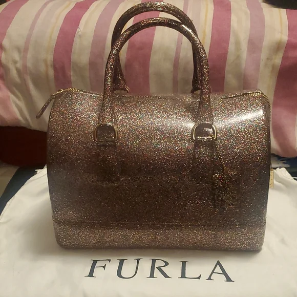 Furla Gold and Silver Satchel with Glamorous Metallic Finish - Picture 3 of 10